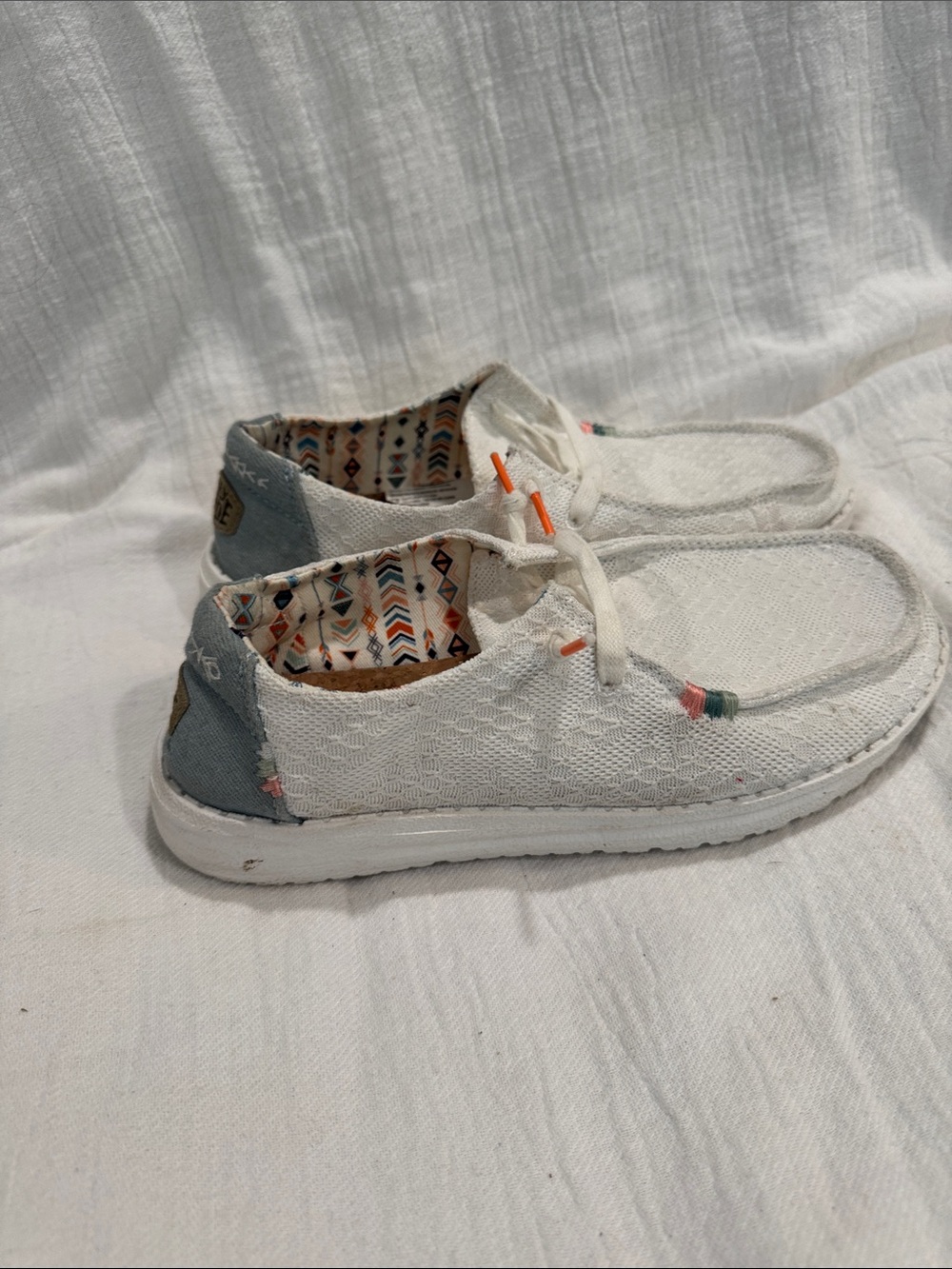 Hey Dude Wendy Boho White… Womens White Casual size 7